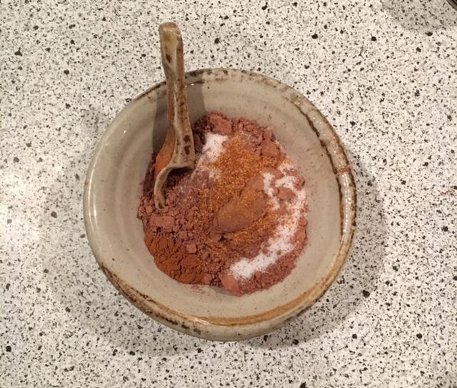 This hot chocolate has some serious spice: mis together sugar, cocoa powder, salt, vanilla extract, cinnamon, and cayenne pepper.