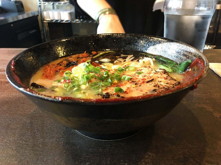 A bowl of Korean ramen. One of the most popular dishes at the new St. Paul restaurant, Tori Ramen.