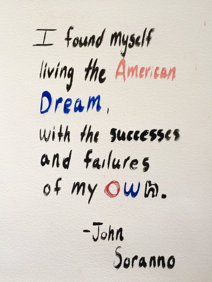 "I found myself living the American Dream, with the successes and failures my own," senior John Soranno said during his senior speech on Nov. 29. 