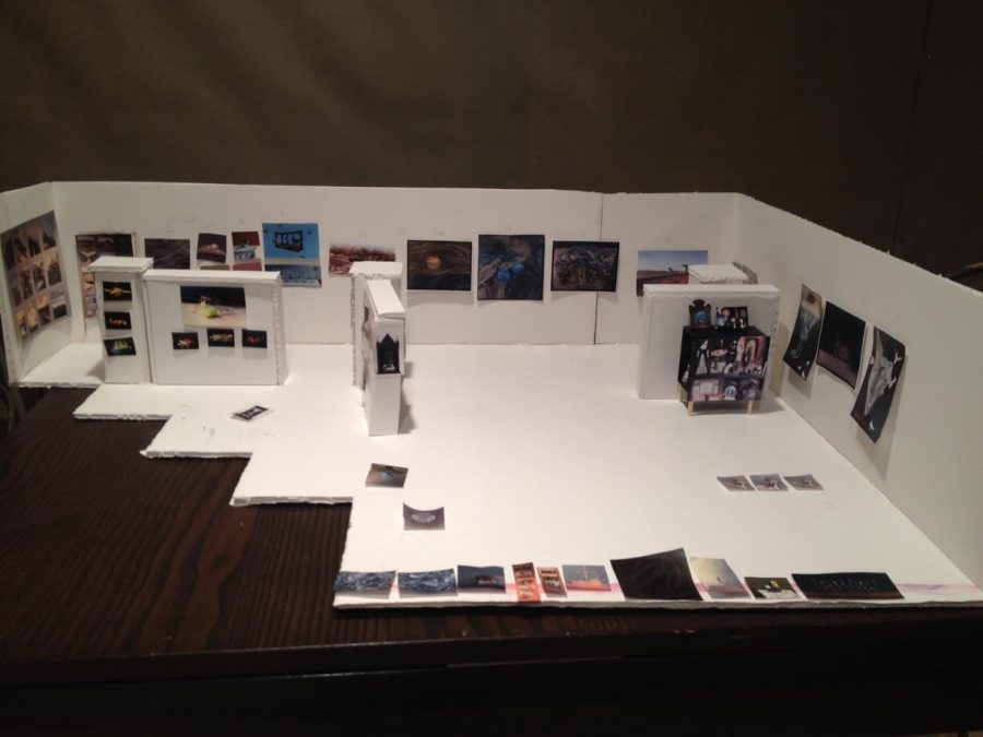 Artistic design. A lot of work goes in to the design of an are exhibit. "I hope that the audience will see some connections in my thought processes and idea development." Lower School Art Teacher Joy Liberman said