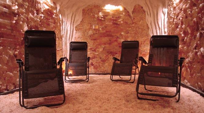 The Salt Cave features salt gravel floors and anti-gravity chairs. "It is like a mini vacation," Wertkin said. 