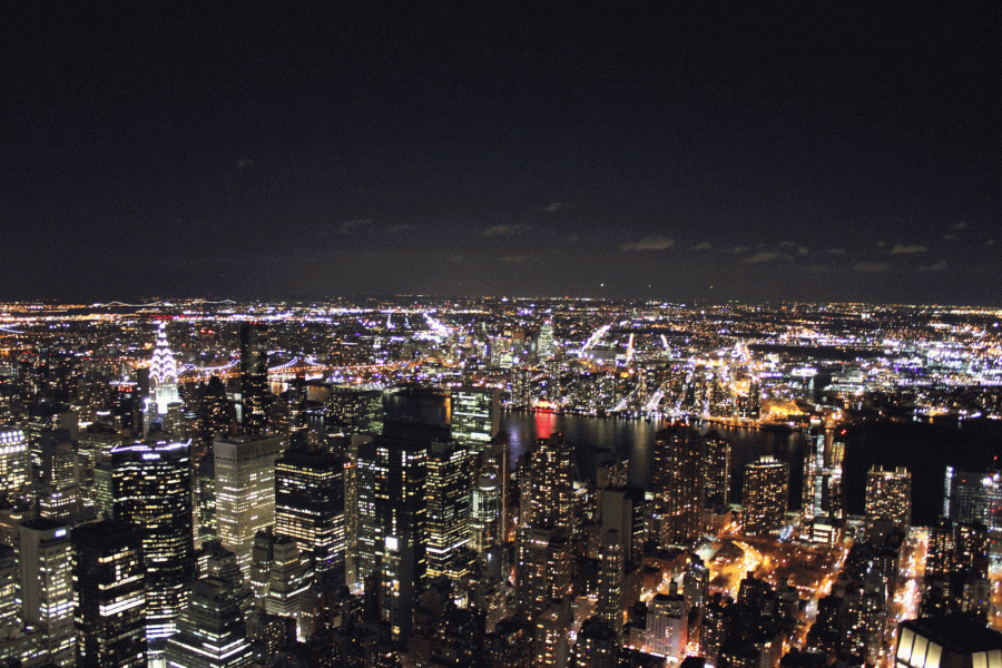 BREATHTAKING VIEWS. Students visited the Empire State Building and were met with NYCs bright lights and bustling life.