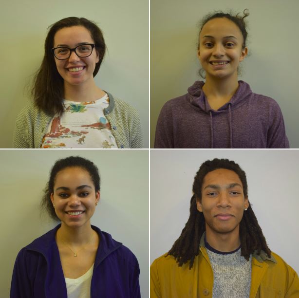 Senior Kathryn Schmechel hopes that SPA will continue to honor its students of color. "Continuing efforts of authentic diversity and continuing to honor authentic diversity is really important, because there are not that many of us," she said.  Pictured above: senior Kathryn Schmechel, ninth grader Naomi Wilson, senior Meley Akpa, and senior Lutalo Jones. 
