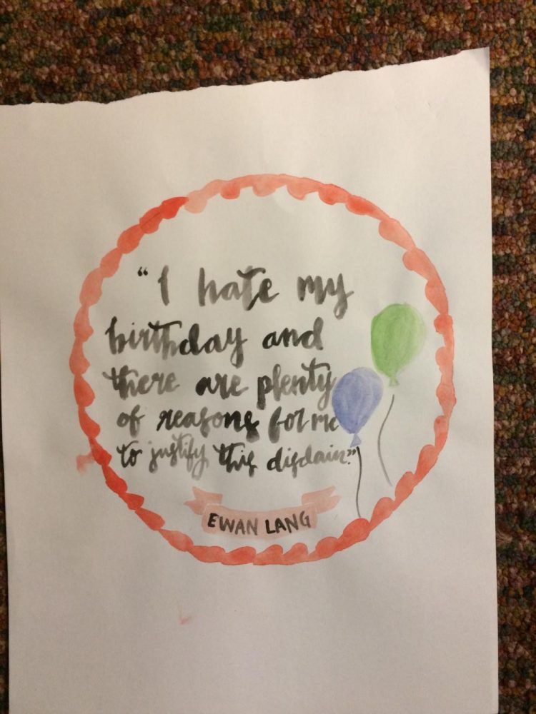 I hate my birthday and there are plenty of reasons to justify this disdain, senior Ewan Lang said during his speech on Feb. 27.