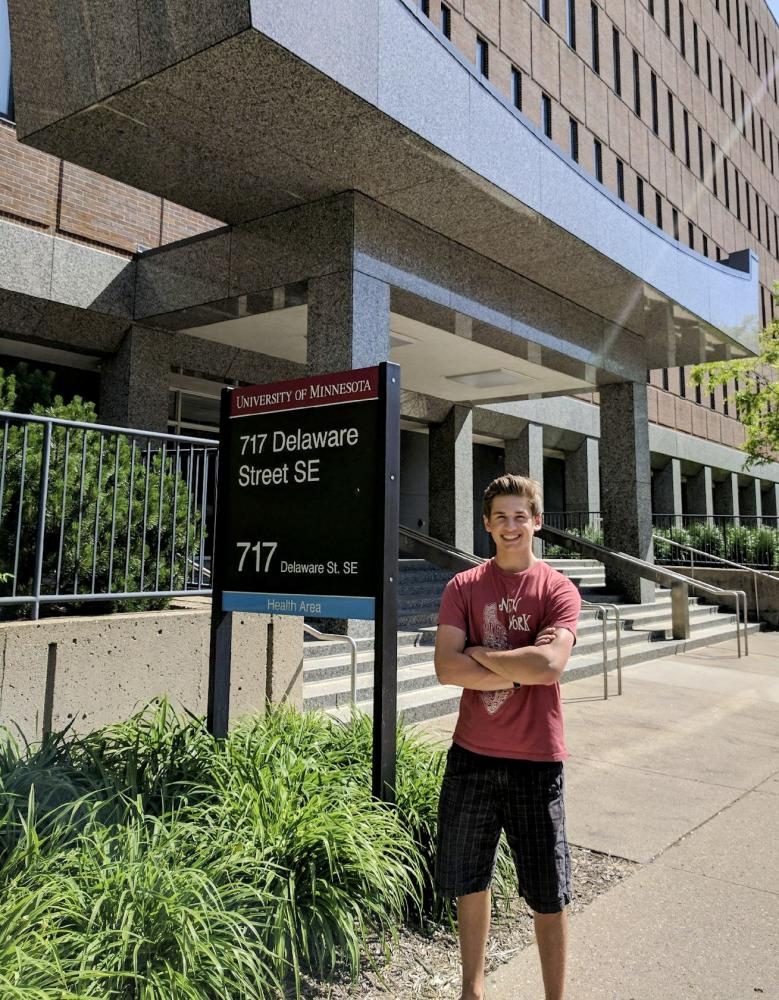 Wittenberg stands outside of building 717 on the U of M campus, where his lab is located.