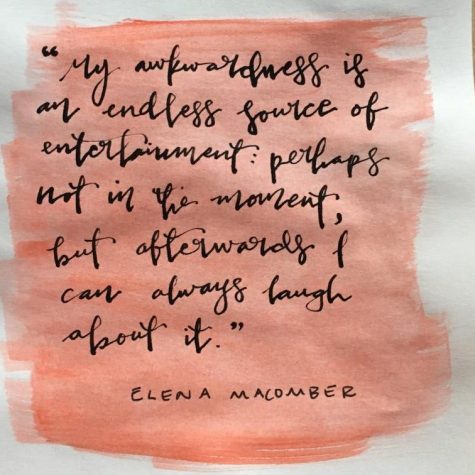 "My awkwardness is an endless source of entertainment: perhaps not in the moment, but afterwards I can always laugh about it," senior Elena Macomber said during her speech. 