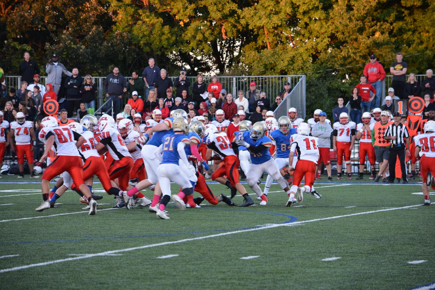 Massive pile up between Crusader's Offense and Wolfpack defense