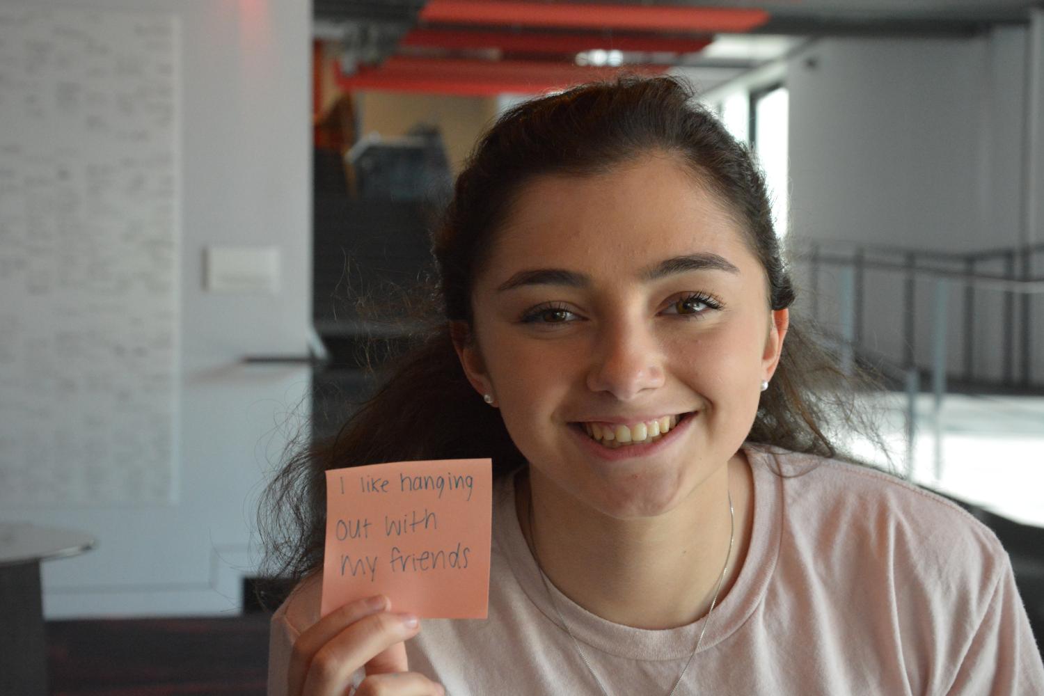 "I like hanging out with my friends," junior Mia Litman said.
