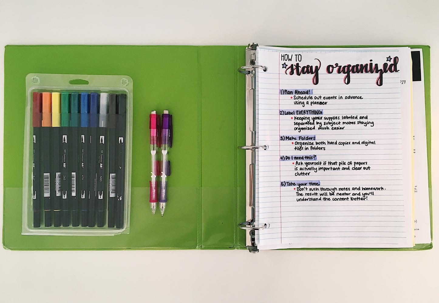 Follow these tips for a more organized study space