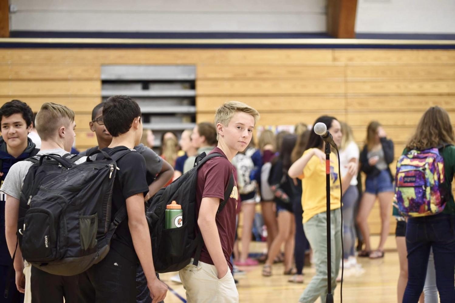 9th graders gathered in Briggs Gymnasium on Sept. 11 for the US Student Clubs Fair.