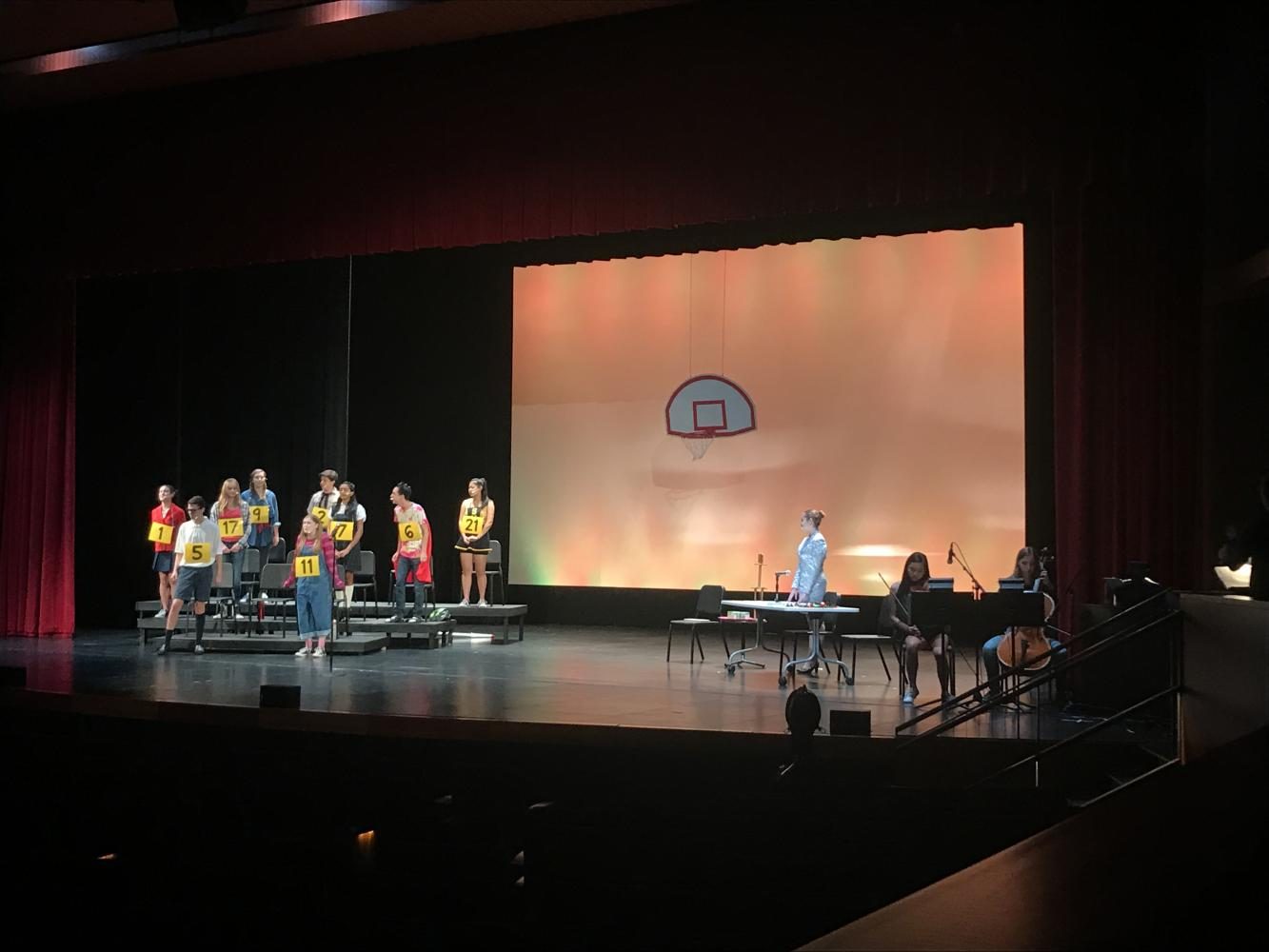 The cast of The 25th Annual Putnam County Spelling Bee take the stage during tech week to refine their performance. “The cast has been incredible and I’m so excited for the show; everyone has been really dedicated,” Harrison said. Shows run Sept. 15-16 at 7.pm.