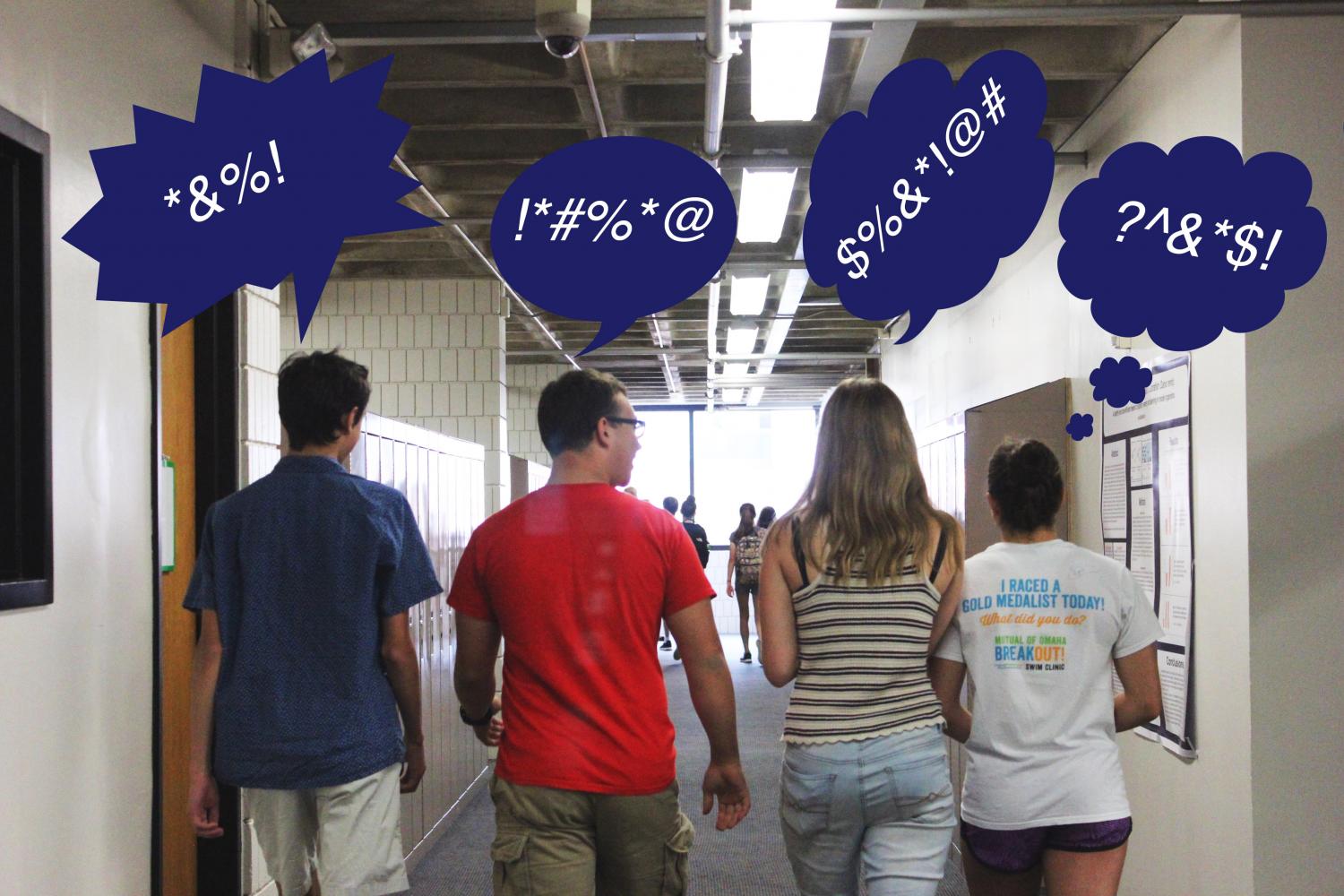 Swearing has become so casual that students don't think about who might be listening as they walk the halls.