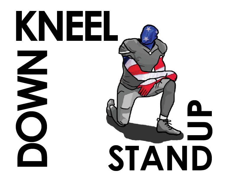 Both+professional+and+student+athletes+stand+up+for+their+beliefs+by+taking+a+knee+during+the+National+Anthem