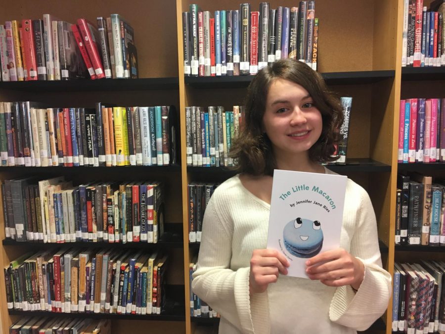 The Little Macaron, a childrens book about accepting oneself written by 9th grader Jenny Ries. The Little Macaron was published on Oct. 26.