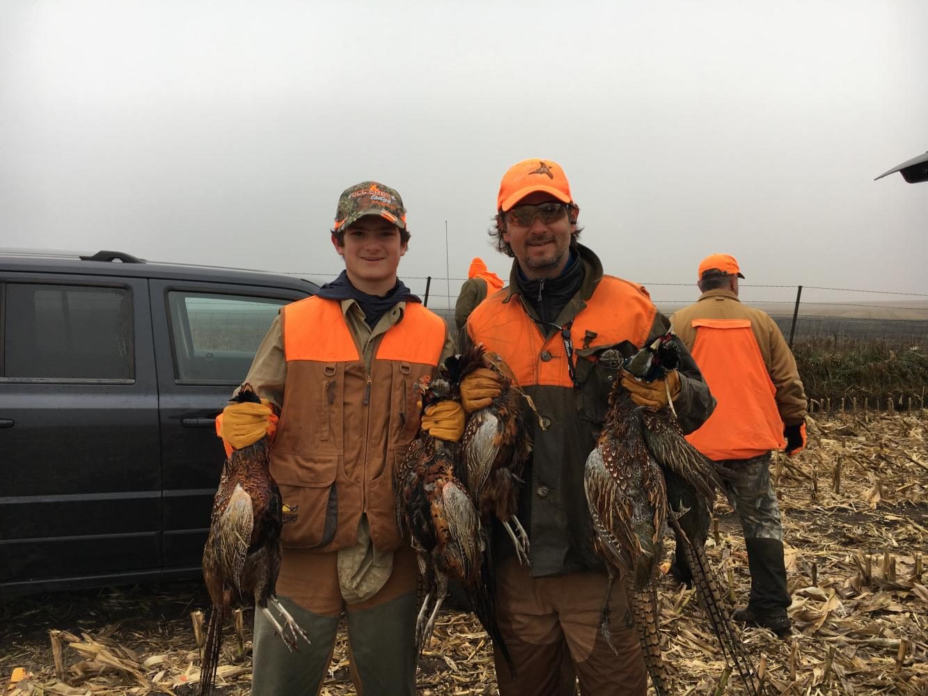 Appert and his dad show off the birds they caught after a day of hunting.  Ive learned so much about my dad and grandpa through hunting, and I wouldnt have found out most of the things if we werent spending time together. Theyve taught me a lot about myself too, Appert said.