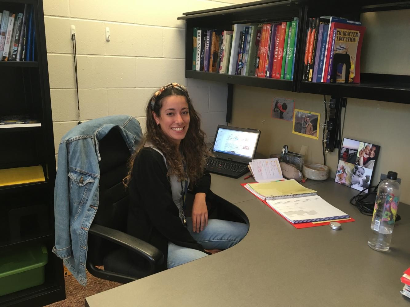 Amity teacher Maria Ramajo works hard in her new of office space. “I want to know more about the United States, and I want to know different states,” Ramajo said.