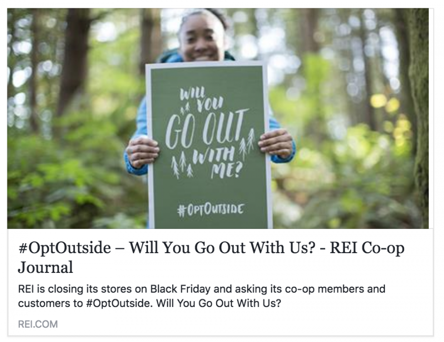 The OptOutside movement isn't new this year, but a growing number of individuals participate, including US history teacher Andrea Moerer.