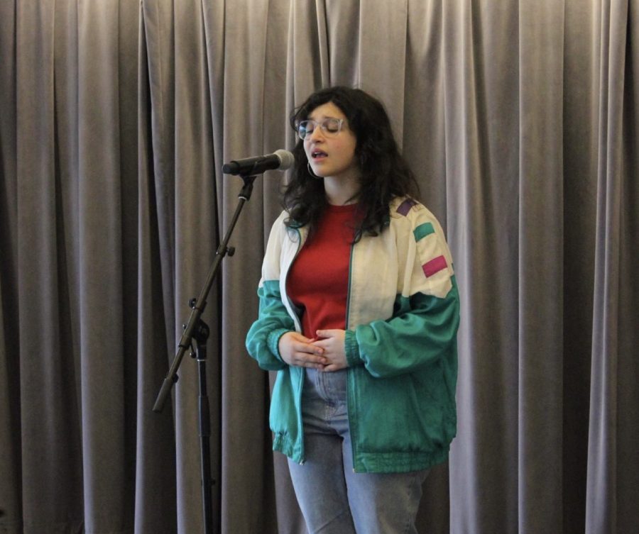 On March 6, Minnesotas state Poetry Out Loud competition will feature senior Mira Zelle and junior Elise Parsons. “The hard part about choosing a poem is that it has to be the 20th century, and a lot of work starts to get rhythmic and rhyme a lot, which can be hard to read aloud,” Zelle said. 