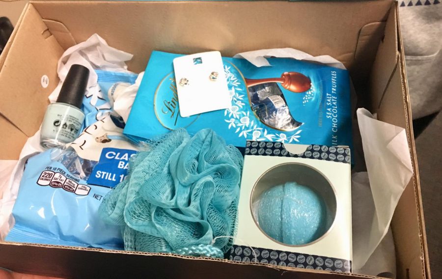 JCLC organized a gift exchange for the junior class. Junior Jennie Verhey received a winter themed gift from her "Secret Spartan."