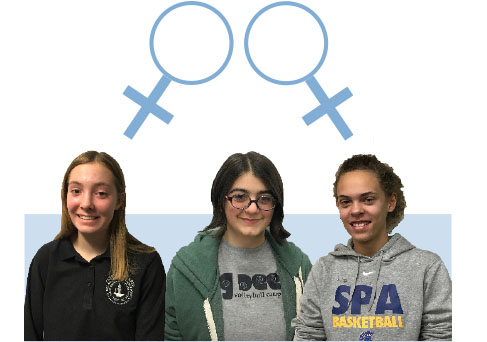 Ninth graders Julia Scott and Gabriella Thompson, as well as sophomore Savita Yopp explain their experiences as female-identifying students at school. “The fact is, we still live in a society that’s very biased against women,” Yopp said.