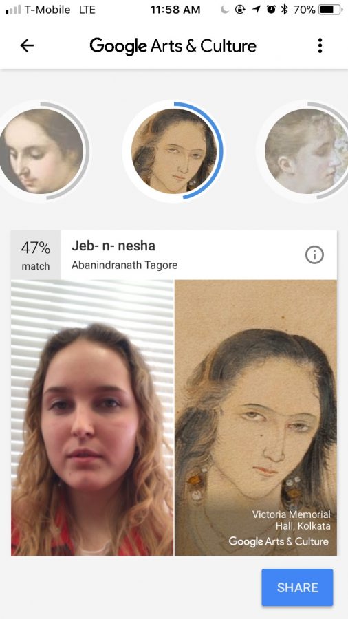 Junior Elise Parsons match with Jeb-n-nesha. "There are pictures all over the internet of people with their matches, and I've always wondered if there was one for me," Parsons said.