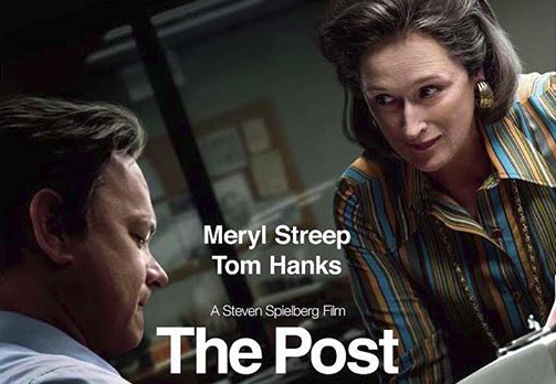 The Post, directed by Steven Spielberg retells the Pentagon Papers, a supreme court case that supported The Washington Posts freedom of press.