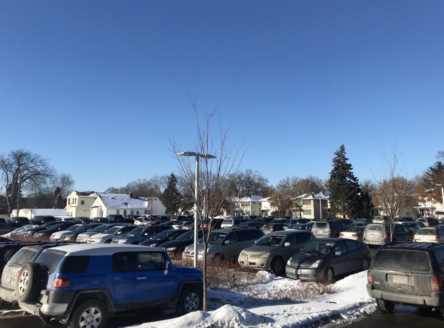 It's hard to find a parking space on campus, especially when street parking is closed for snow removal. Carpooling could solve this problem.