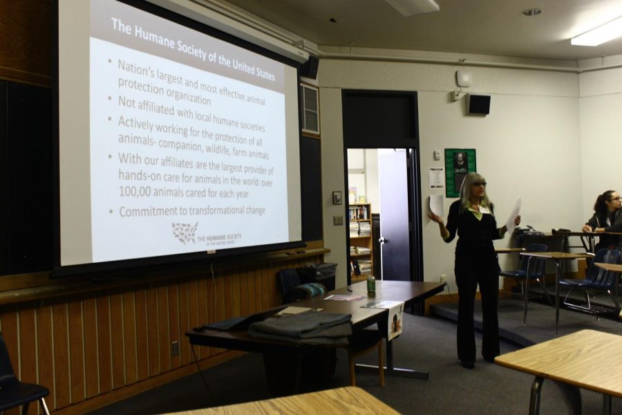 Wendy Pilot describes the mission of the Humane Society of the United States.