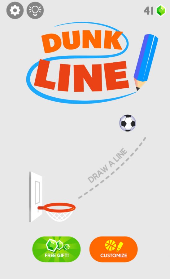 Dunk Line is a game where a basketball pops up onto the screen, and you have to draw a line for the basketball to bump on, roll on, or bounce off of into a hoop that changes position. Add inconvenient bombs, bumpers, a limit of lines, and harder levels as you get a higher number and Dunk Line quickly becomes very addictive.