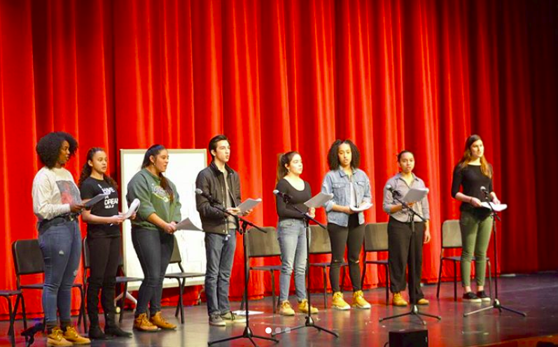 RAISE YOUR HAND. On April 17, Common Ground members spoke about their experiences of racism within and outside of SPA to educate the community. “Say who you want to be not who others tell you to be,” the group said. On April 24, Common Ground will be handing out ribbons to promote intersectionality and to echo the messages of their presentation.