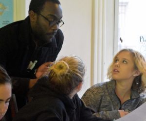 Junior Jazz Ward in class at SEGL in Washington D.C.. Ward will spend this spring semester learning about global ethics and politics. "Being nervous never really came to my mind. I knew the academics were going to be really fascinating to me and the people who share my interests," Ward said.