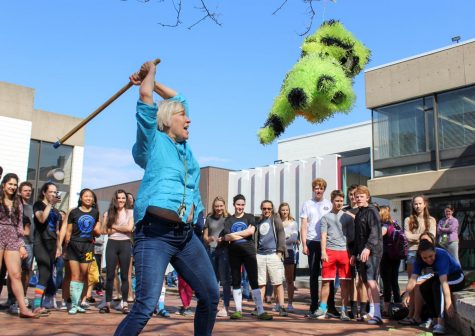 Students dance and party during Cinco de Mayo celebration