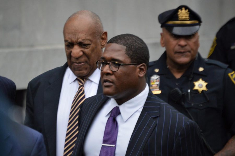 Cosby leaves the courthouse during a trial day this summer.