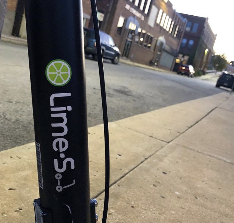 Lime Scooters seen in Kansas City. 