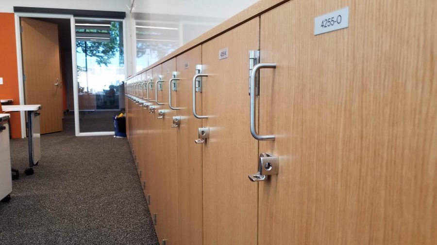 Lockers like these can be found throughout the Schilling center.
