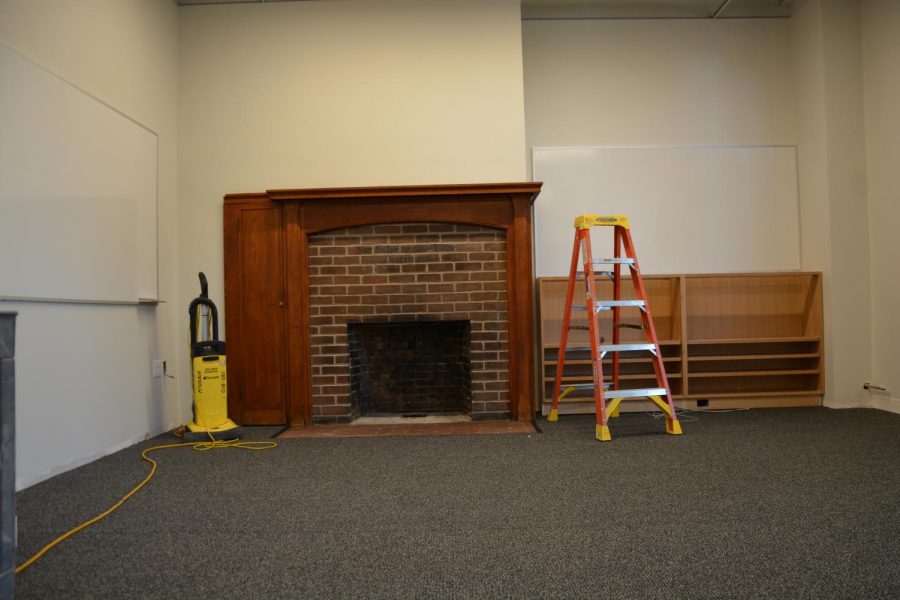 Currently in construction the old debate classroom is turning into one of the new English classrooms.