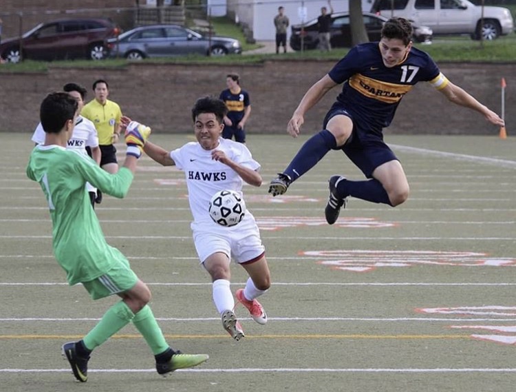 Lagos attempts to score.