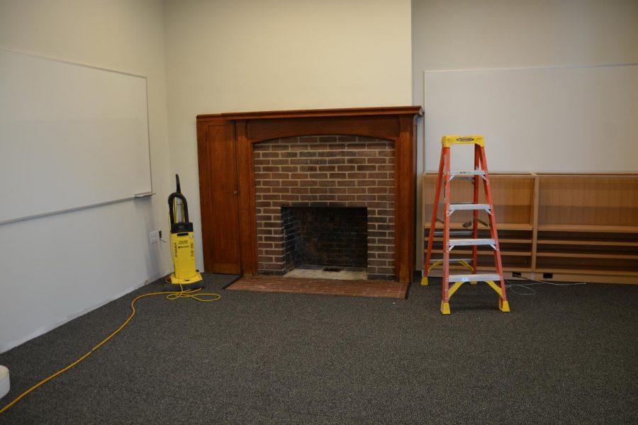 Renovation at SPA has been going continually since last year, but some things stay the same. This fireplace from the original building back in 1900 is preserved in the Old Main classroom.