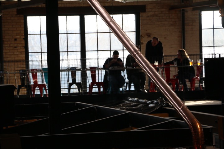 The upper-floor gives customers a place to sit down and enjoy a bird's eye view of the market.