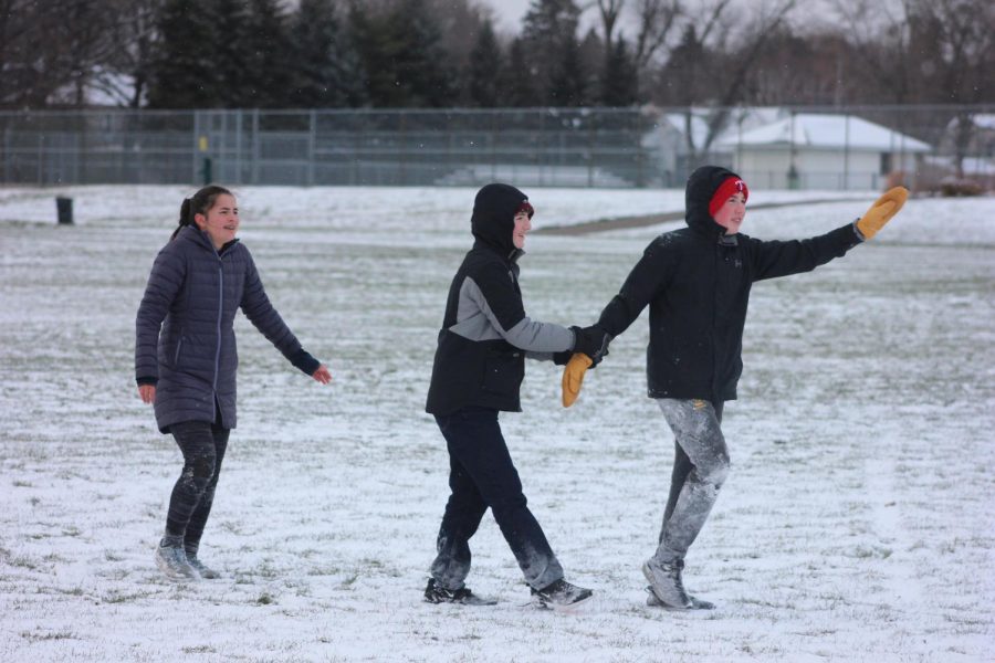 Sophomores Isabel Toghramadjian, Sam Kostan, and Bobby Verhey. 