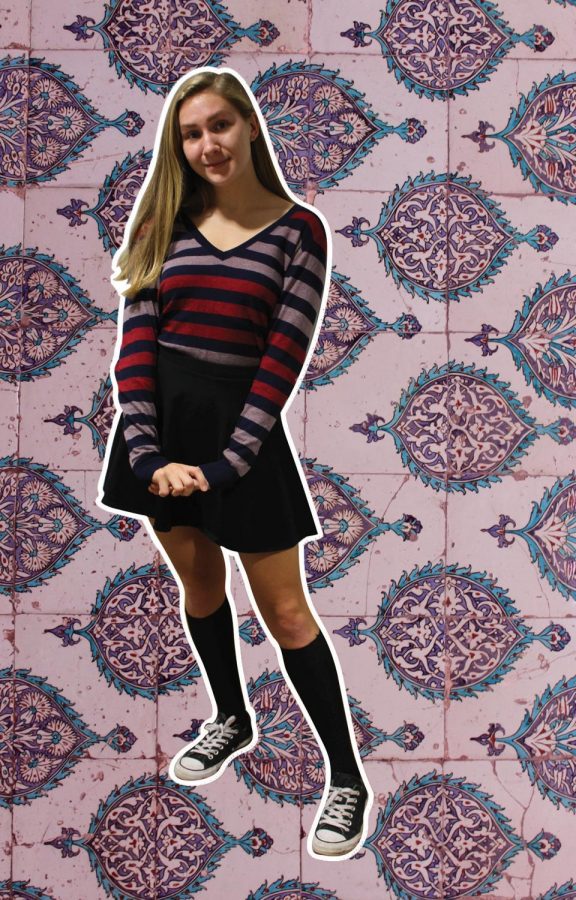 Now that its getting cold, sweaters and knee socks are finally appropriate! -Junior Maddy Breton