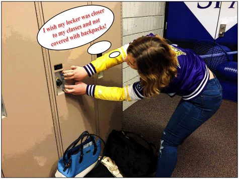 With students no longer wanting to use their lockers due to their inconvenient location, they simply dump them in front of others' lockers making it harder for all to access their belongings.