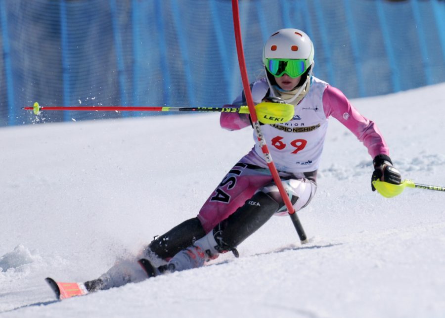 Senior Bailey Donovan skis down a course. "“I think it’s a really mentally tough sport, but also physically, it incorporates a lot," she said.