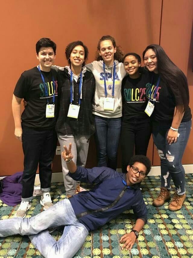 Senior Ethan Dincer, junior Arie Walker, sophomore Gabriella Thompson, senior Rachel Johnson, sophomore Karla Garcia and senior Imran Umer pose for a photo.