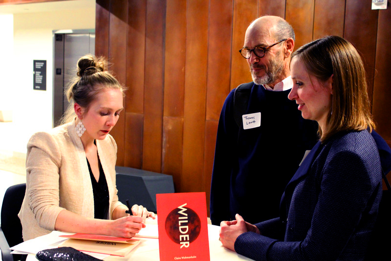 Claire Wahmanholm signed copies of Wilder at her book launch on Dec. 4.