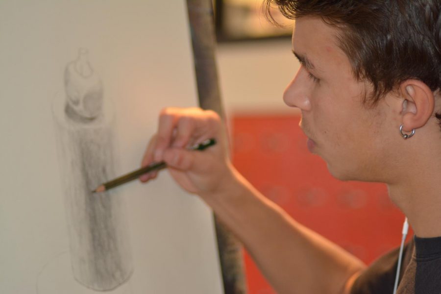 “I’m a big Marvel fan. I like to draw those, and D.C. and stuff. I like to draw the comic book characters.