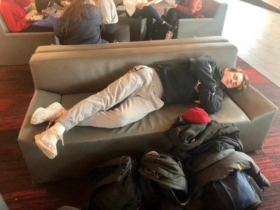 "I take a lot of naps in the wintertime because I either have late night hockey games that I’m tired from, or I have a game that day and I need to catch up on my sleep before the game," junior Thomas Bagnoli said. 