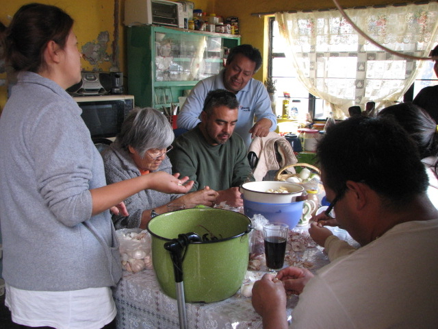 Karla Garcia and her relatives make tortillas and share stories