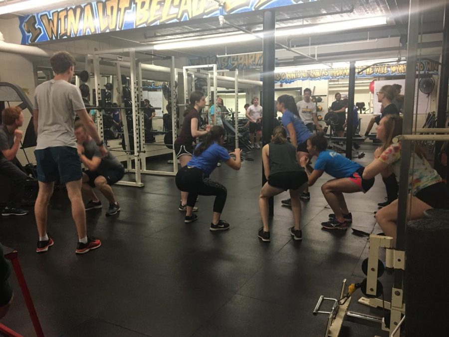 Nordic Team improvising and working out indoors. 
Photo Credit: Tana Ososki 