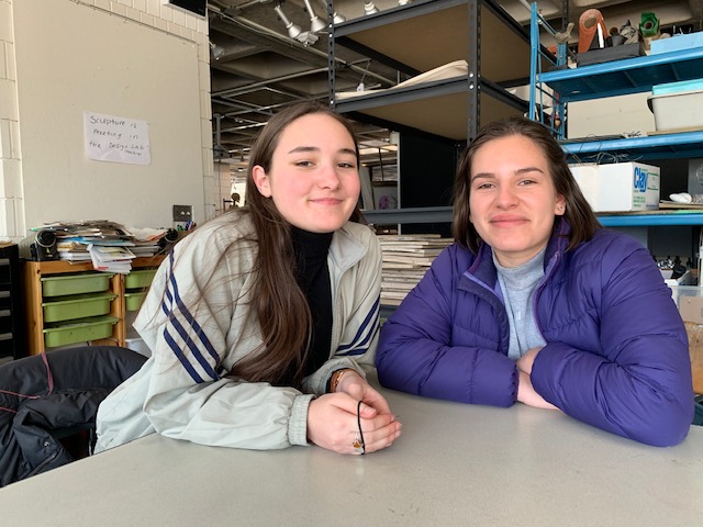 Sophmore Lucia Granja (left) and her French exchange student Lucie Duvin (right).